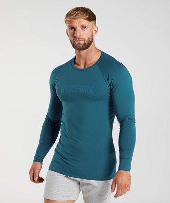 Long Sleeve Gymshark Apollo Hombre Azules | CO 3522NWY